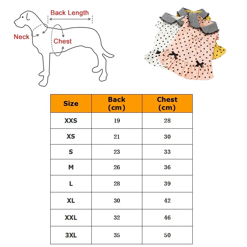 

Cute Dots Dog Dress Summer Dog Clothes Cat Yorkshire Puppy Clothing Chihuahua Small Dog Costume Skirt Lovely Pet Apparel Outfit
