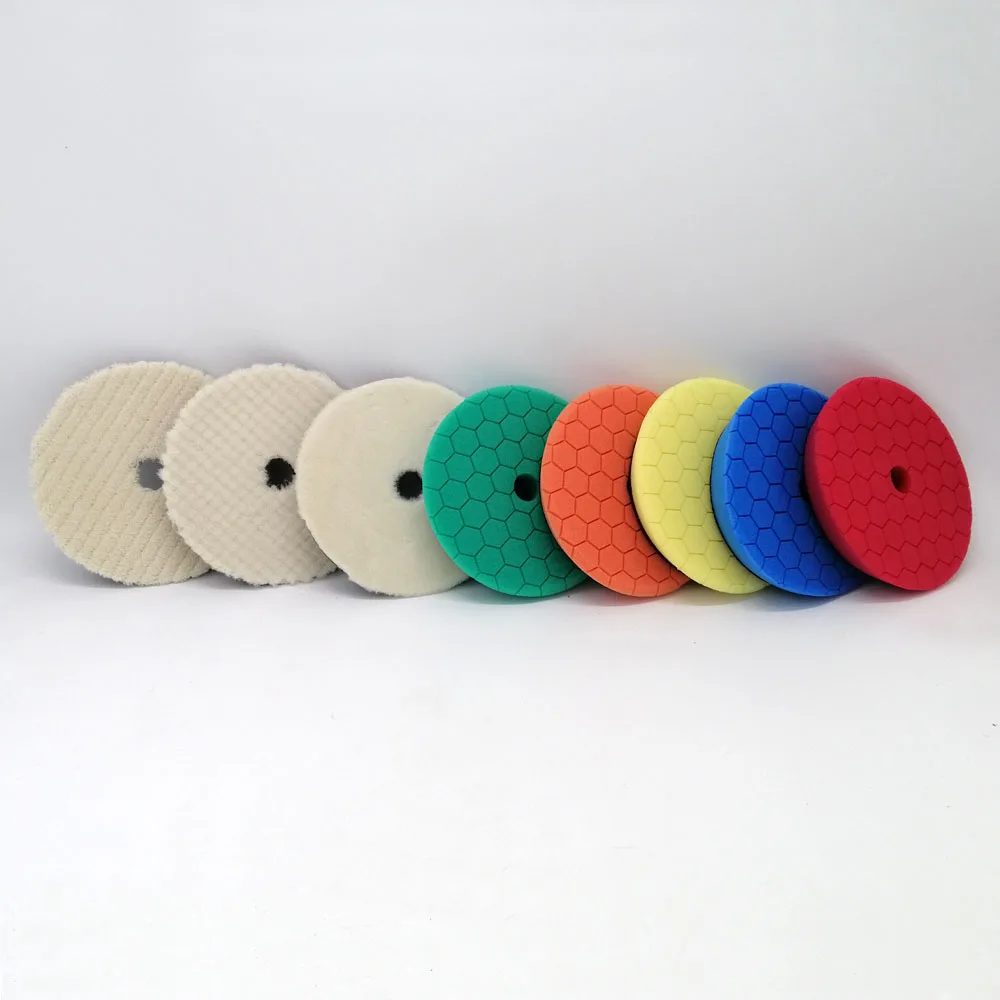 

5/6 дюймов губка полировка воском полировочные колодки 8 шт. набор полировки 25 мм толщиной Европейский спонж Авто Полировка Pad для RO/DA полиров...