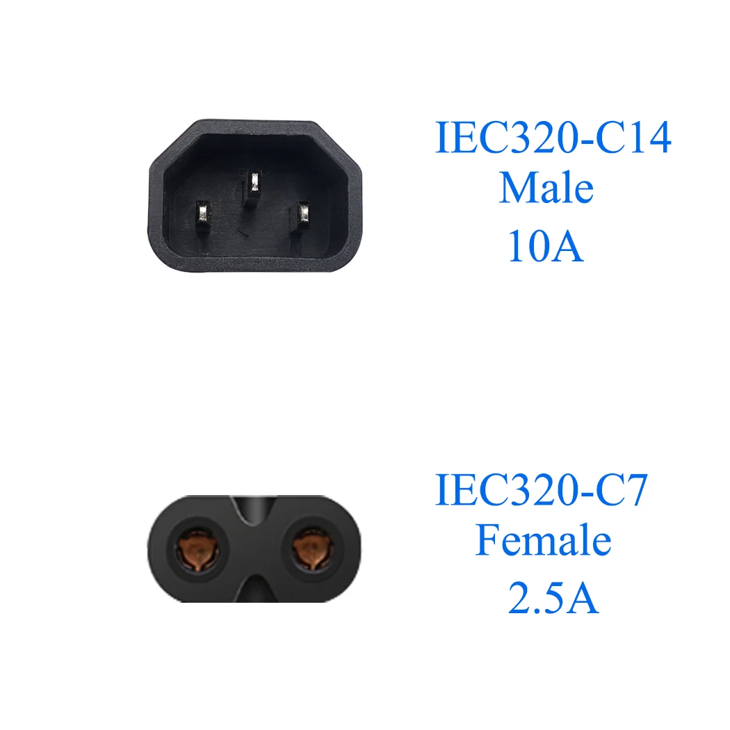 JORINDO IEC 320 C14 к C7 адаптер переменного тока чайник 3 Pin папа Женский конвертер питания