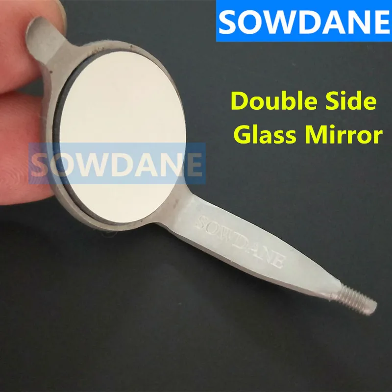 1 piece Double Side Стоматологическое зеркало для рта, одонтоскоп, уход за полостью рта, чистота зубов, гигиена, нержавеющая сталь, стеклянная зеркальная ручка - Цвет: 1 piece Double Side