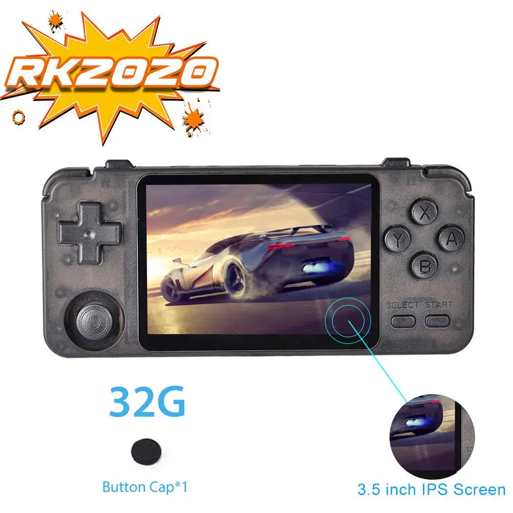 RK2020 портативная игровая консоль RK3326 quad core Ностальгический 3 5 дюймов Экран 32/64G