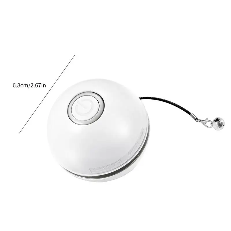 

Smart Interactive Cat Toy Colorful LED Self Rotating Ball With Catnip Bell and Feather Toys USB Rechargeable Cat Kitten Ball Toy