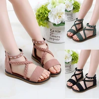 2021 new fashion roman sandals girl soft sole 4 12 years old girls childrens shoes summer beach sandals non slip