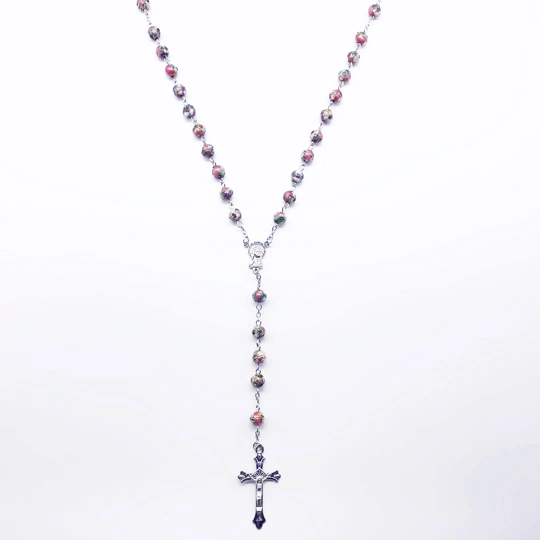 Католические Свадебные ювелирные изделия Золотые Нитки красные бусины