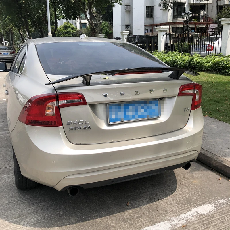Спойлер для Volvo S60 2008 2018 спойлер из высококачественного АБС материала заднего