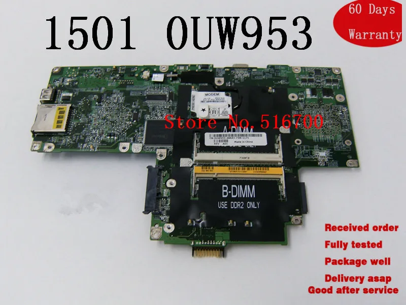 Оптовая продажа материнской платы Dell V1000 1501 UW953 0UW953 100% ТЕСТ ОК