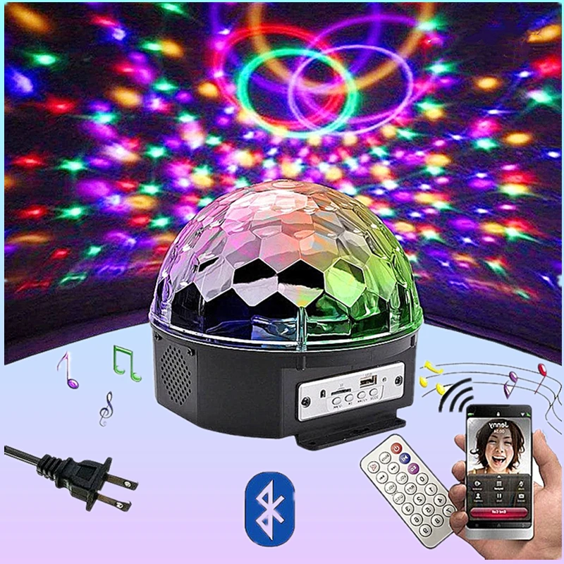 Мини-проектор DMX светодиодный с Bluetooth-динамиком диско-ламсветильник s Mp3 плеером