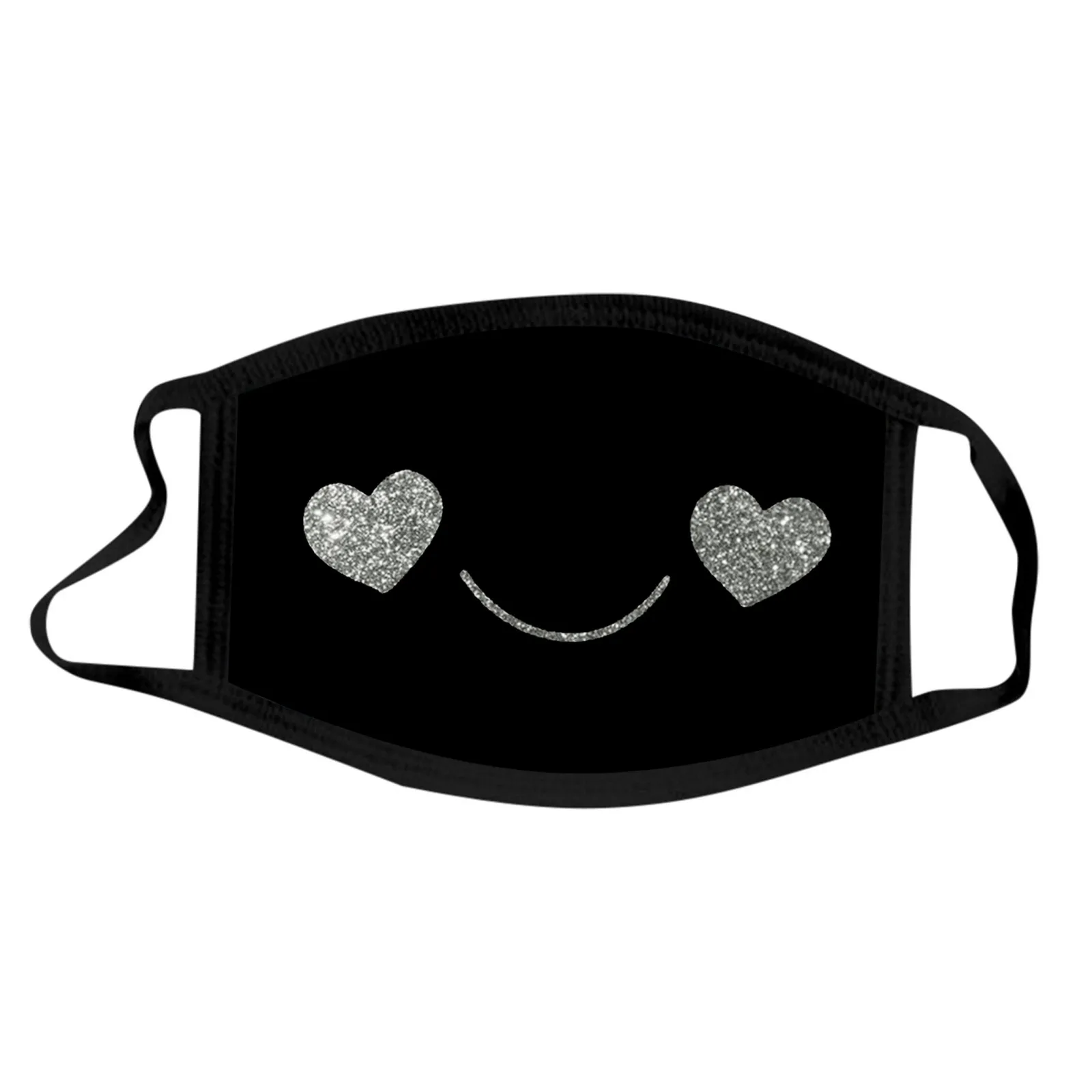

1pc Black Mask Cotton Funny Mouth Mask Adult Face Mask Fashion expression Print Breathable Mascarillas Outdoor Masks Protective