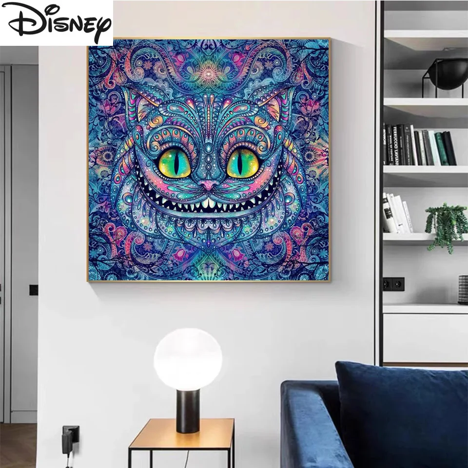 Алмазная живопись Disney Чеширский кот полная вышивка стразы картины Алиса в стране