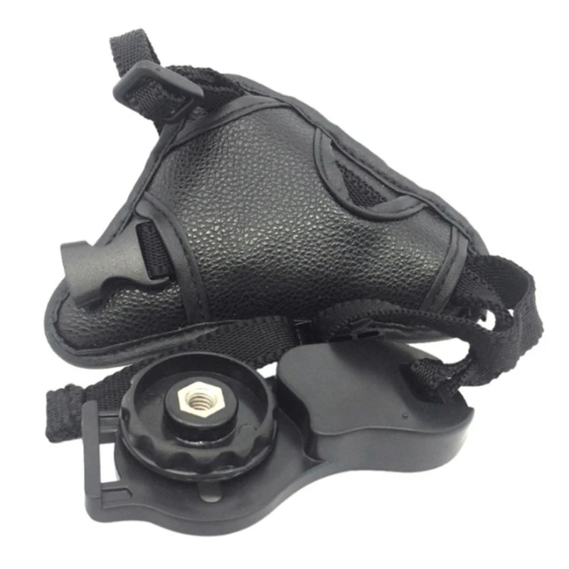 Camera Hand Strap Non-Slip Triangle Wrist Strap Universal PU Leather Grip Belt Padded Portable Stabilizer for Camera