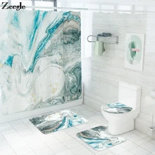 Print Bath Mat and Shower Curtain Set Blue-Grey Marble Carpet Bathroom Toilet Mat and Anti-slip Floor Carpet Set Absorbent Mat Print Bath Mat and Shower Curtain Set Blue-Grey Marble Carpet Bathroom Toilet Mat and Anti-slip Floor Carpet Set Absorbent Mat