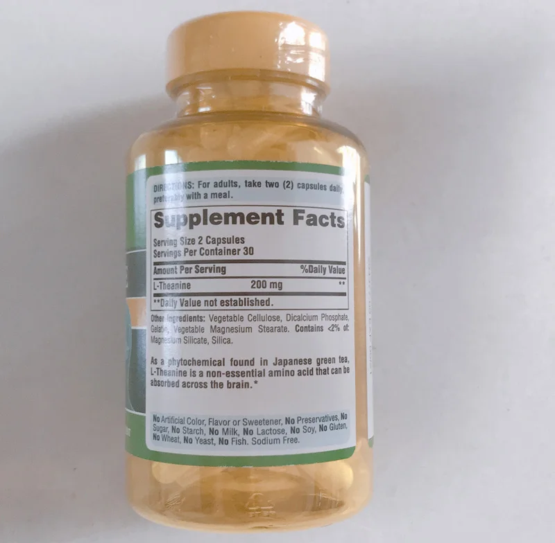 L-THEANINE200 mg на обслуживание поддерживает спокойное, расслабляющее настроение 60 шт