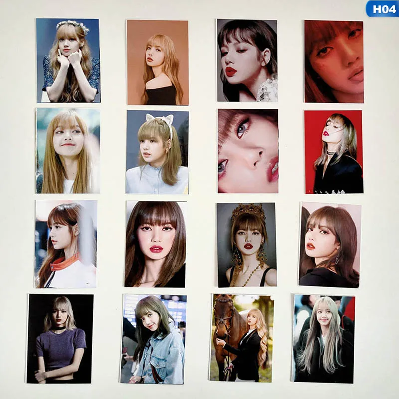 4 16 шт./компл. KPOP BLACKPINK девушки альбом фото карты ПВХ карты самодельные ломо карты фотокарты вентиляторы подарки - Цвет: 4