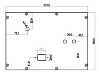 Size W320 H200 D310 A pair of All-aluminum Case monophonic high-end aluminum chassis single-side heat dissipation