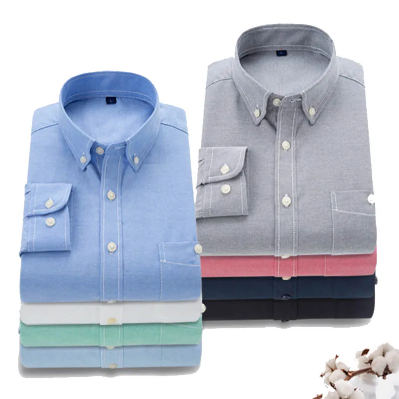 Для мужчин рубашка с длинными рукавами Однотонная длинным рукавом в английском
