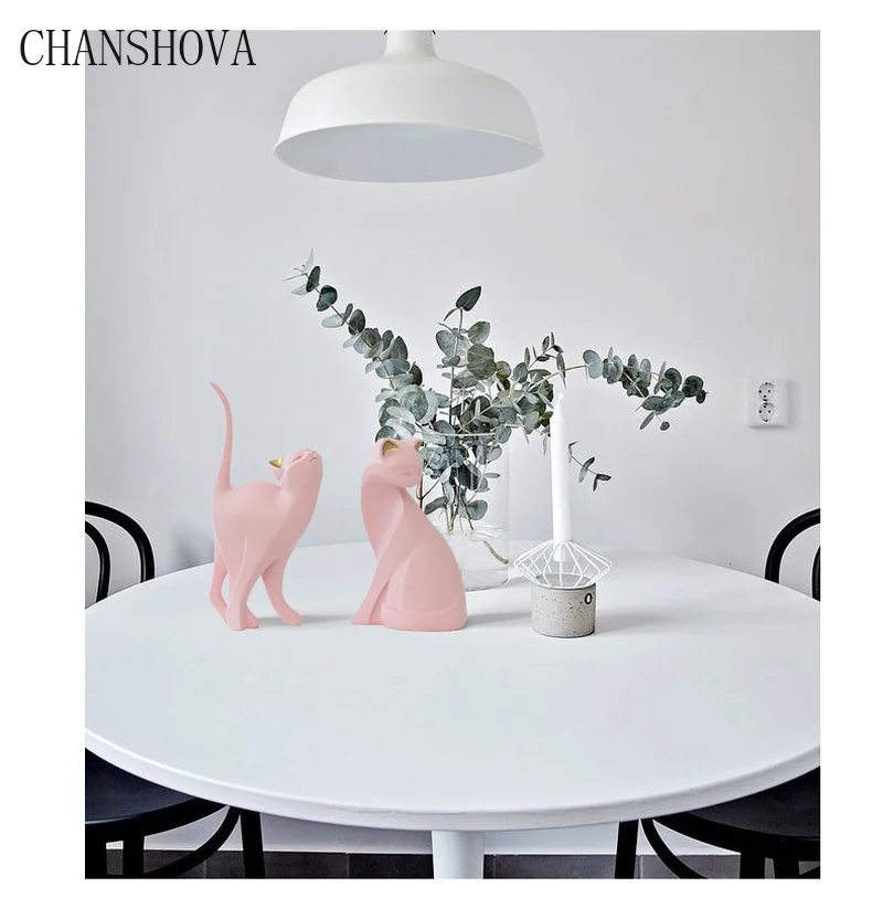 Скандинавская кошка из смолы настольное украшение с животными аксессуары для