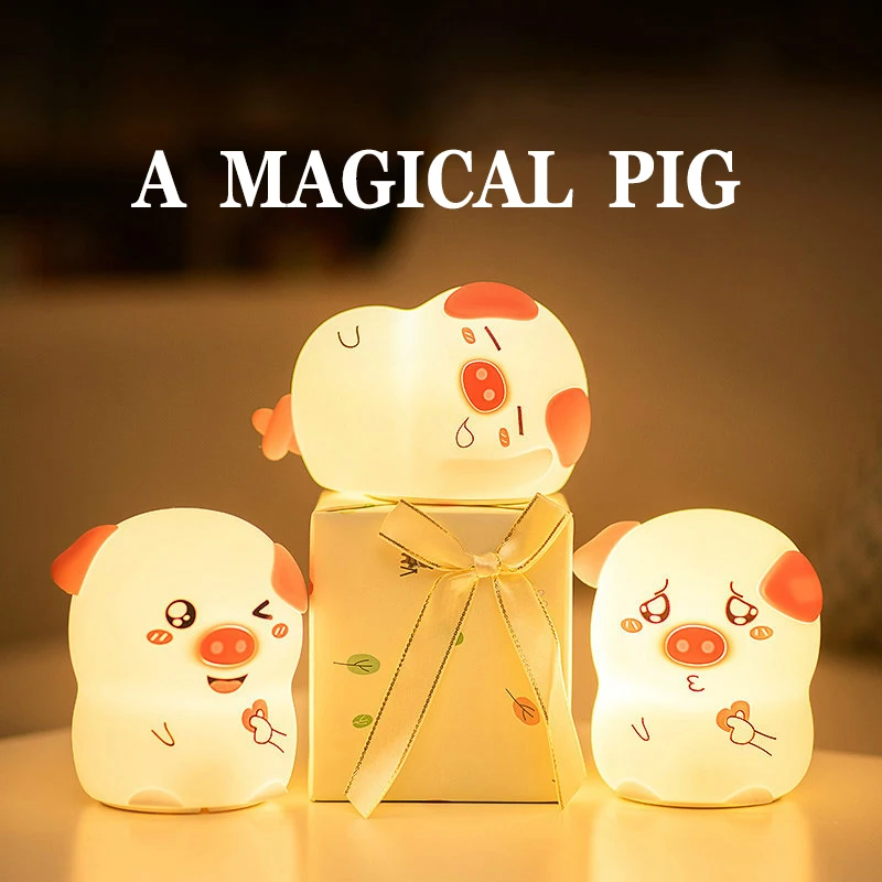 Новинка 2019 Ночной светильник силиконовая лампа для свиньи креативная снятия