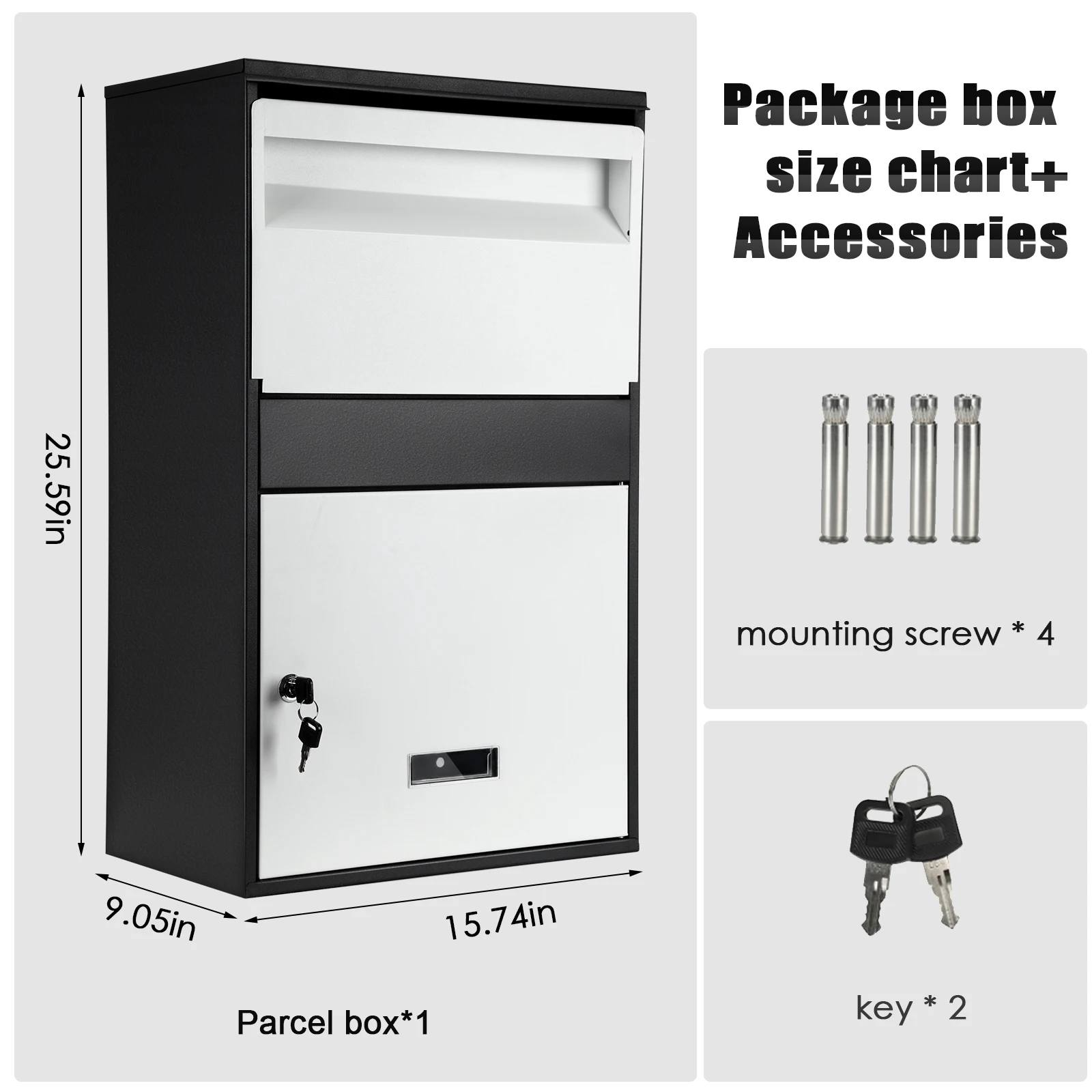 

65x40x23cm Express Cabinet Rack Locking Security Mailbox For Postal Service Garden Apartment Company Express Storage