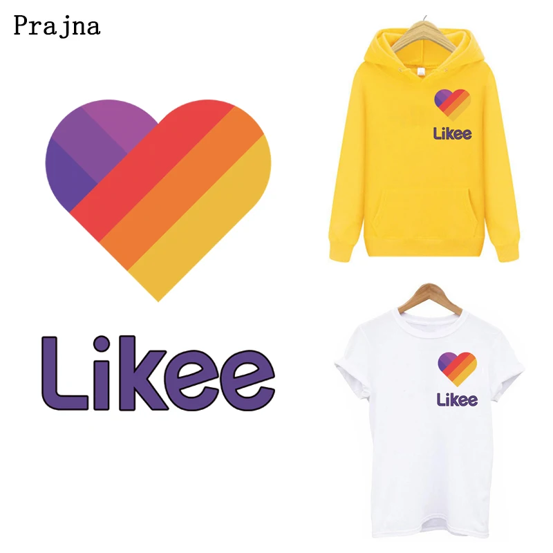 Prajna Likee app нашивки наклейки на одежду термочувствительные DIY женские футболки