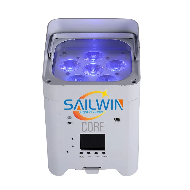 Сценический светильник Sailwin 6x18 Вт 6 в 1 RGBAW UV Mobile APP светодиодный Par Smart проектор для