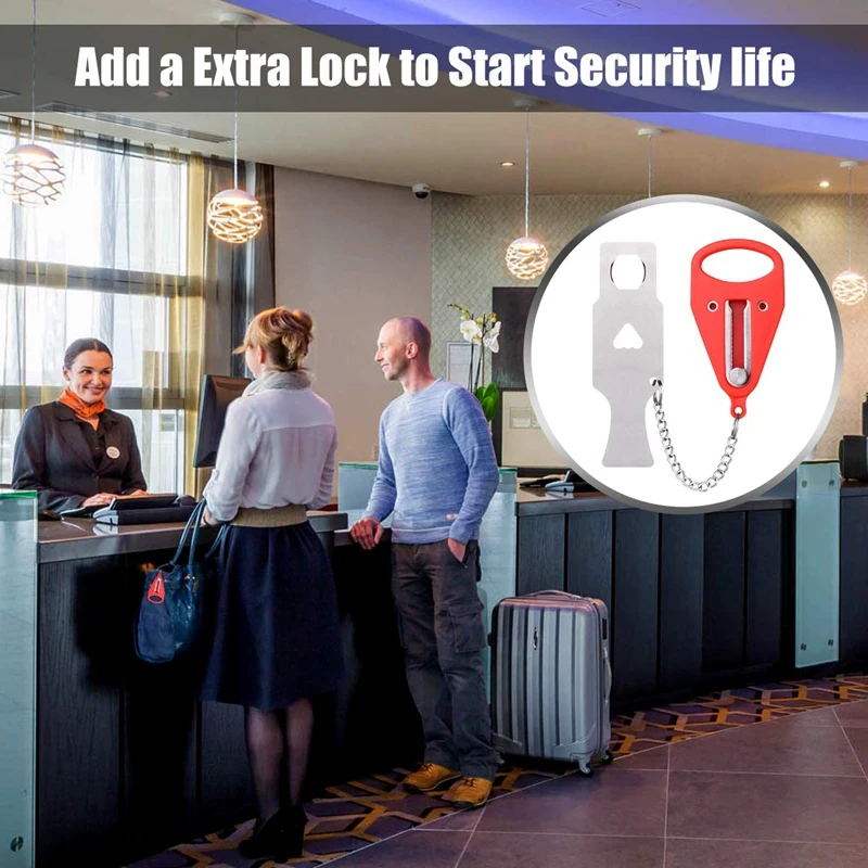 Portable Door Lock Travel Security Device Leaving Home Without Loss Additional Safety From Inside Used for School | Безопасность и