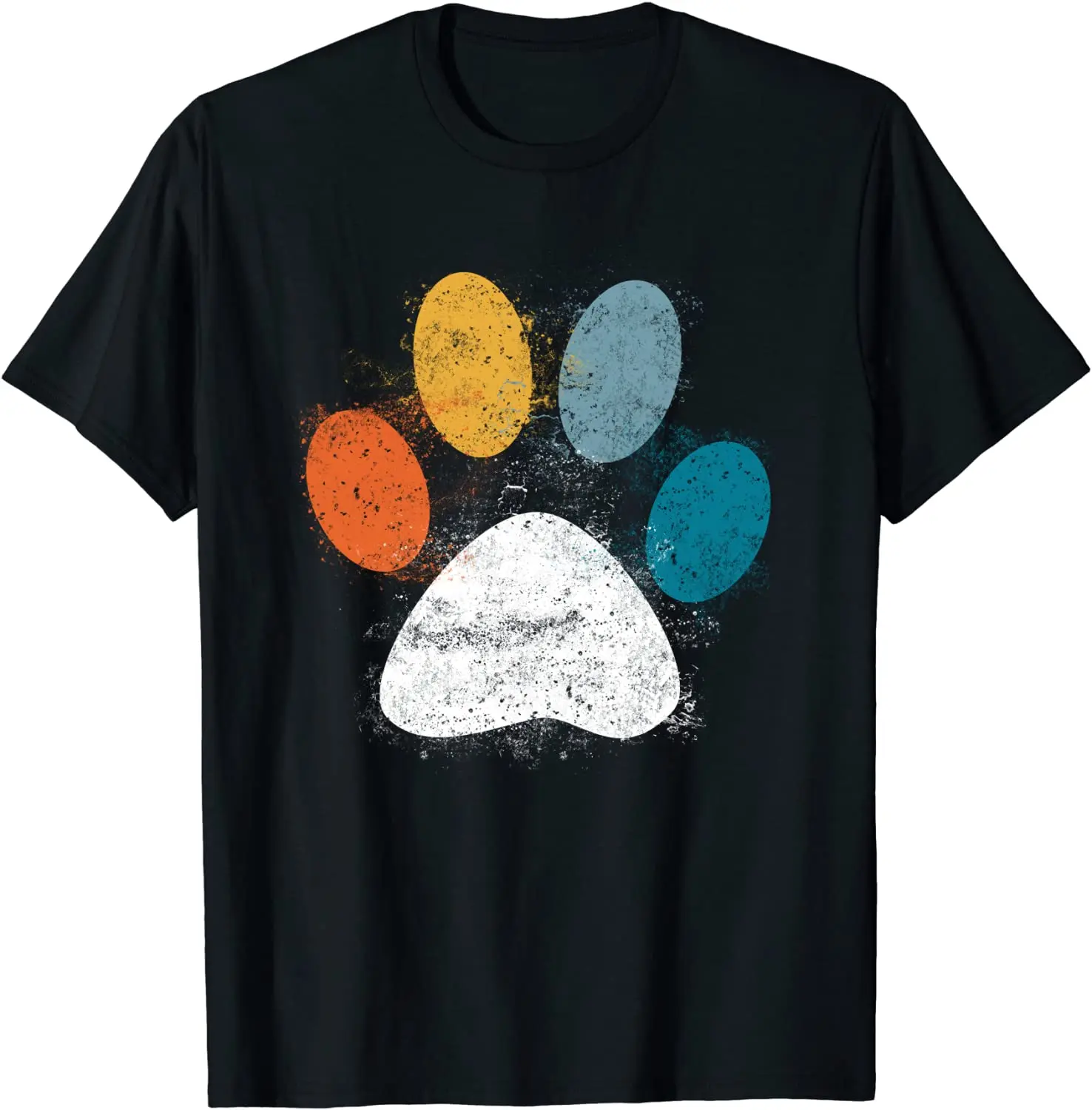 

Vintage Dog T-Shirt Puppy Dog Paw Print Dog Love Pet Paw