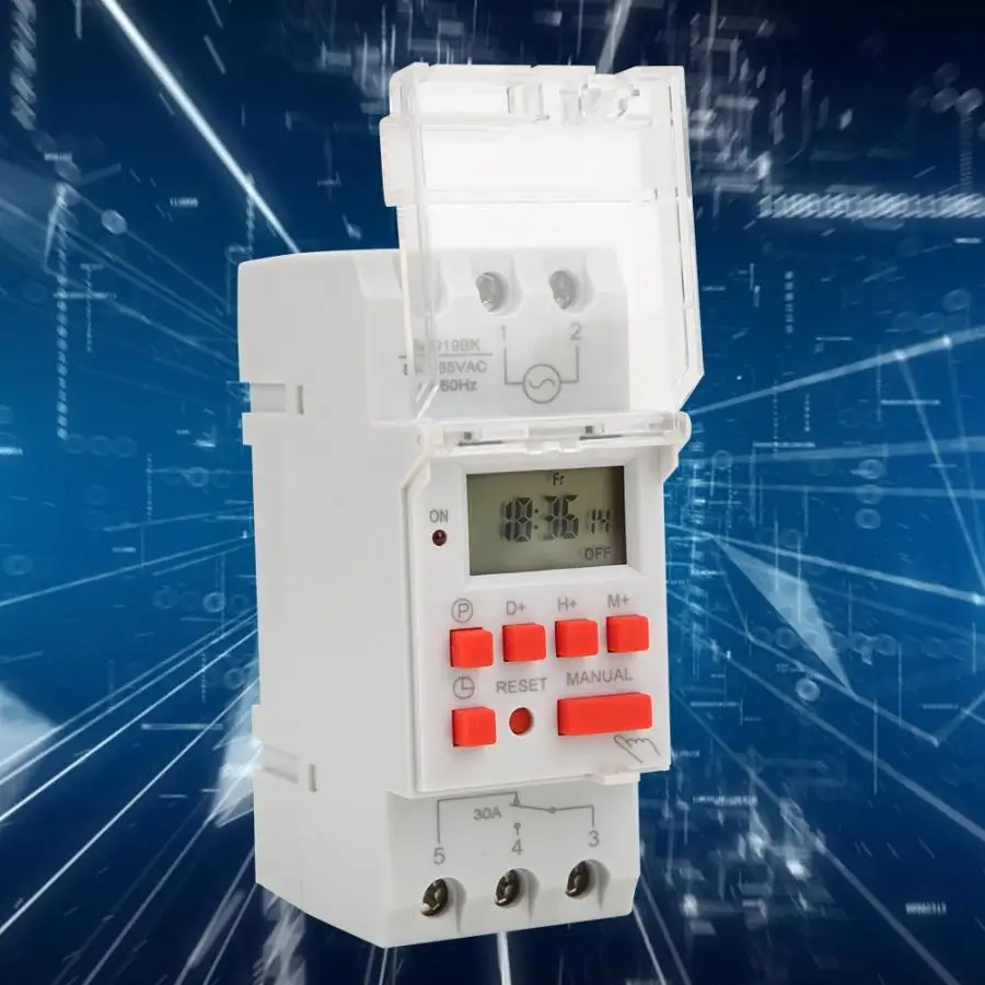 AC 85 265V TM919BK реле таймера с ЖК дисплеем 7 дней программируемое Цифровое