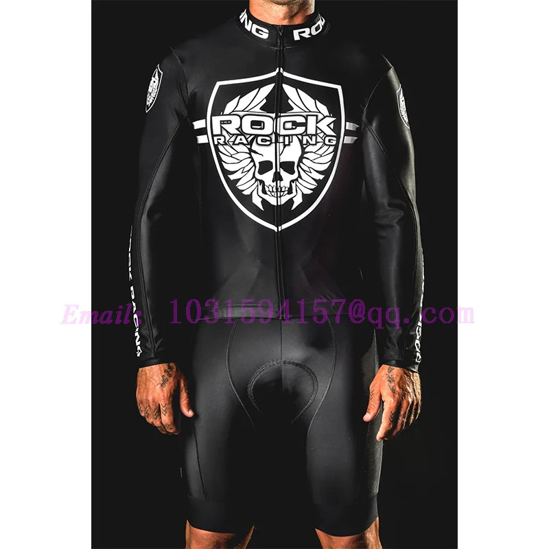rock racing team cycling suit 2019 long sleeve autumn breathable bike maillot bicycle jersey set camiseta ciclismo ropa hombre