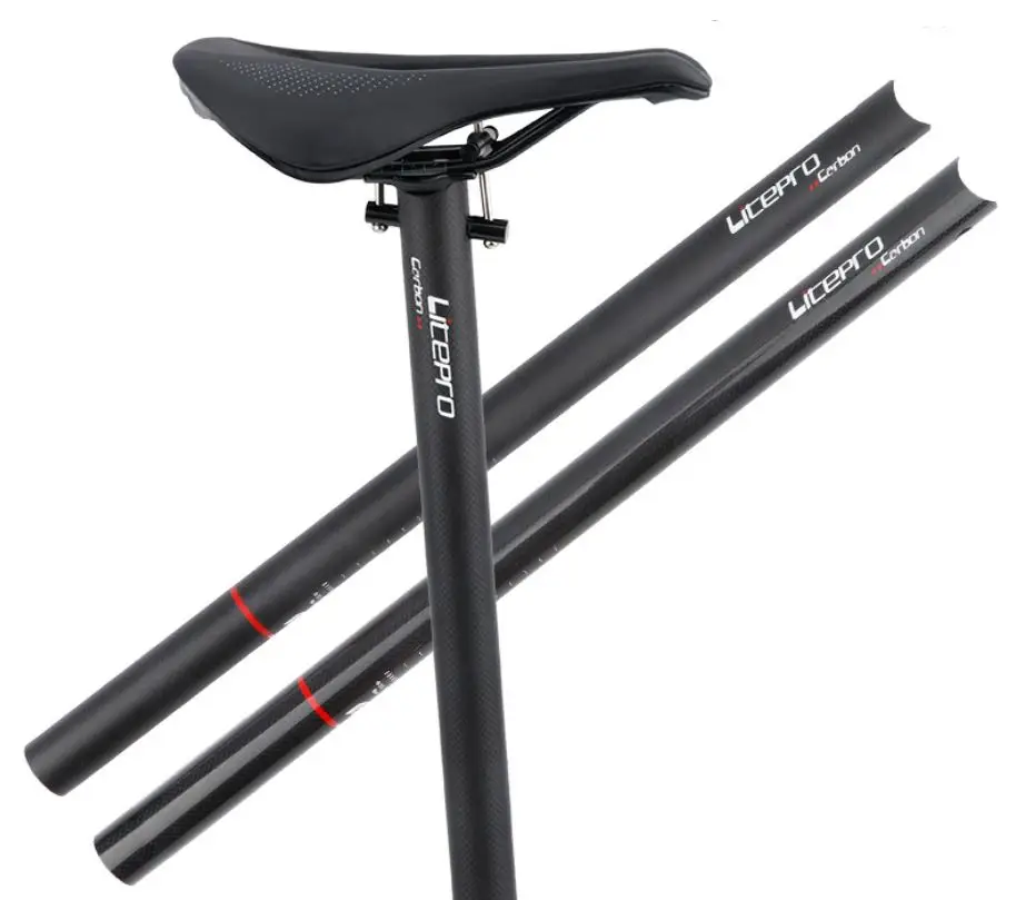 

LITEPRO Seatpost Carbon Fiber 31.8mm * 580mm Bicycle Seat Tube for Brompton Folding Bike