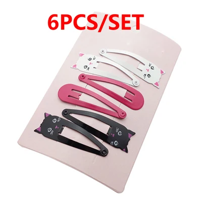 6pcs Style 7 Цветные детские заколки для волос с цветами; заколки для волос; милые детские заколки для волос; повязки для девочек; аксессуары для волос; головные уборы; повязки на голову - Цвет: 6pcs Style 7