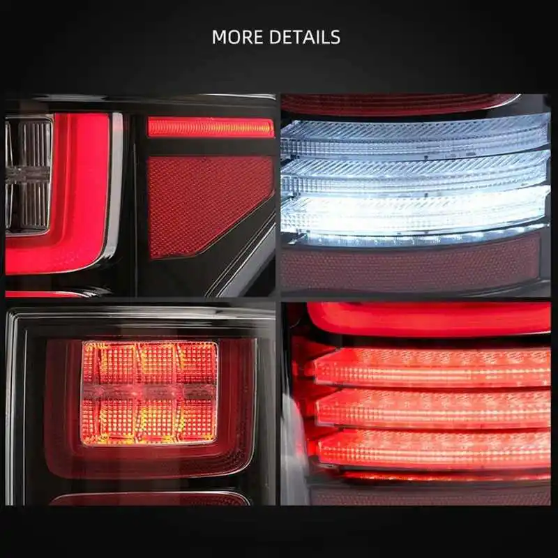 

VLAND Full LED Dynamic Tail Lights Clear Lens IP67 Waterproof Fit for Ford F-150 2015-2020