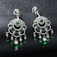 top quality drop earrings zircon water tassel elegant fashion jewelery for women white gold aaa zircon boucle d%e2%80%99oreille earrings