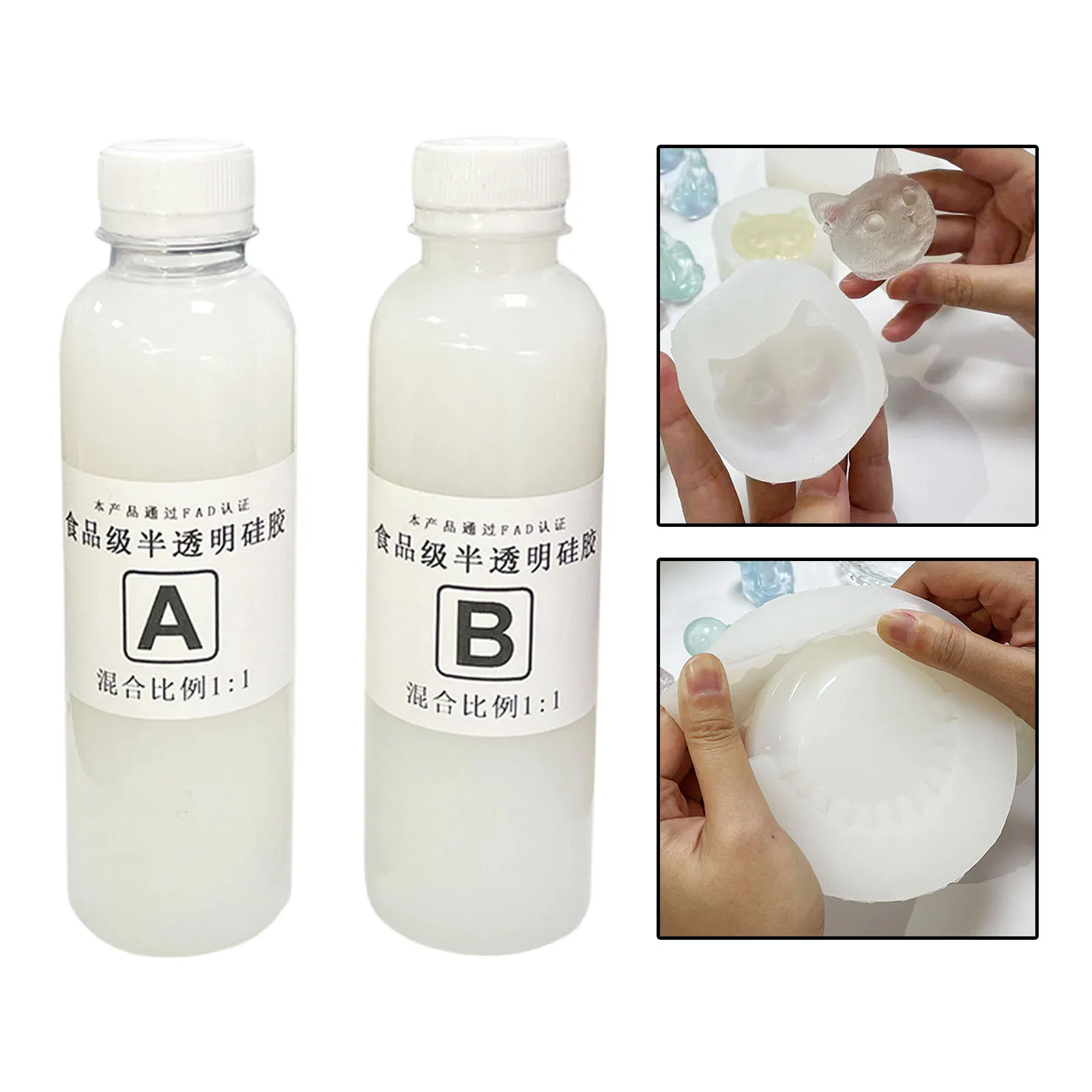 Silicone Mold Making Kit -Liquid Translucent Rubber for DIY Epoxy Resin Mold-1:1 Mixing Ratio Casting Jewelry Craft | Дом и сад