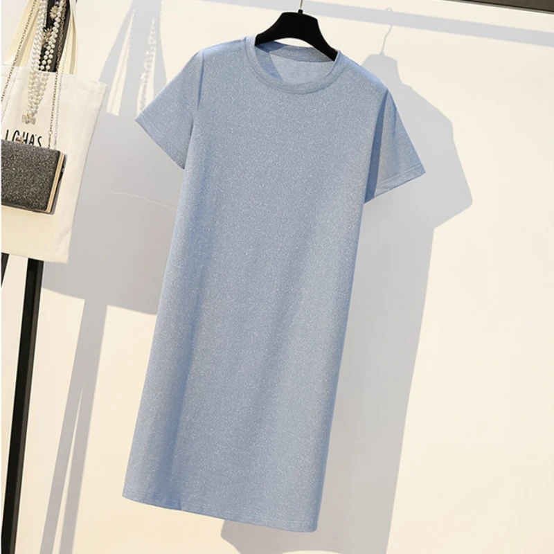 Женский комплект одежды из 2 предметов футболка с блестками и юбка |