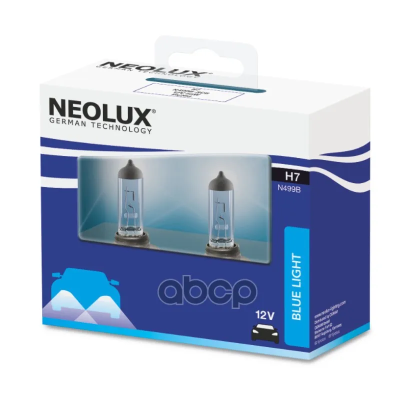 К Т Лампа H7 12v 55w Blue Light Neolux арт. N499B2SCB|Лампы для автомобильных фар (галогенные)| |