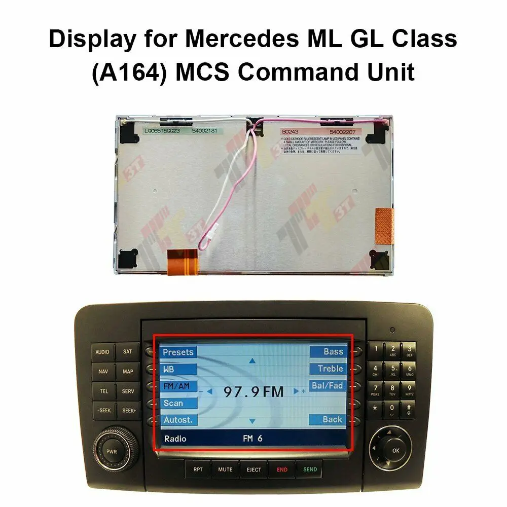 Автомобильный DVD/GPS навигатор ЖК-дисплей для Mercedes ML ML350 GL Class (A164) MCS Command Unit |