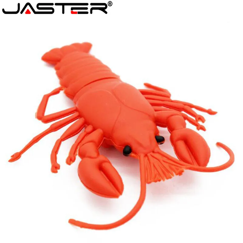 Usb флеш-накопители JASTER с креветками Милая модель животными Флешка usb 2 0 16 ГБ 32 64 Гб
