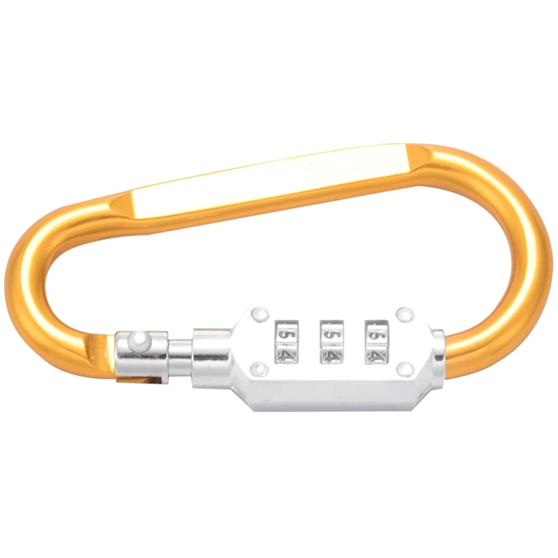 

With Combination Padlock Number 3 Digits Padlock Carabiners Hook