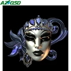 AZQSD 5D алмазная картина маска Женская Вышивка крестом Стразы Алмазная вышивка, портрет мозаика ручной работы домашний декор