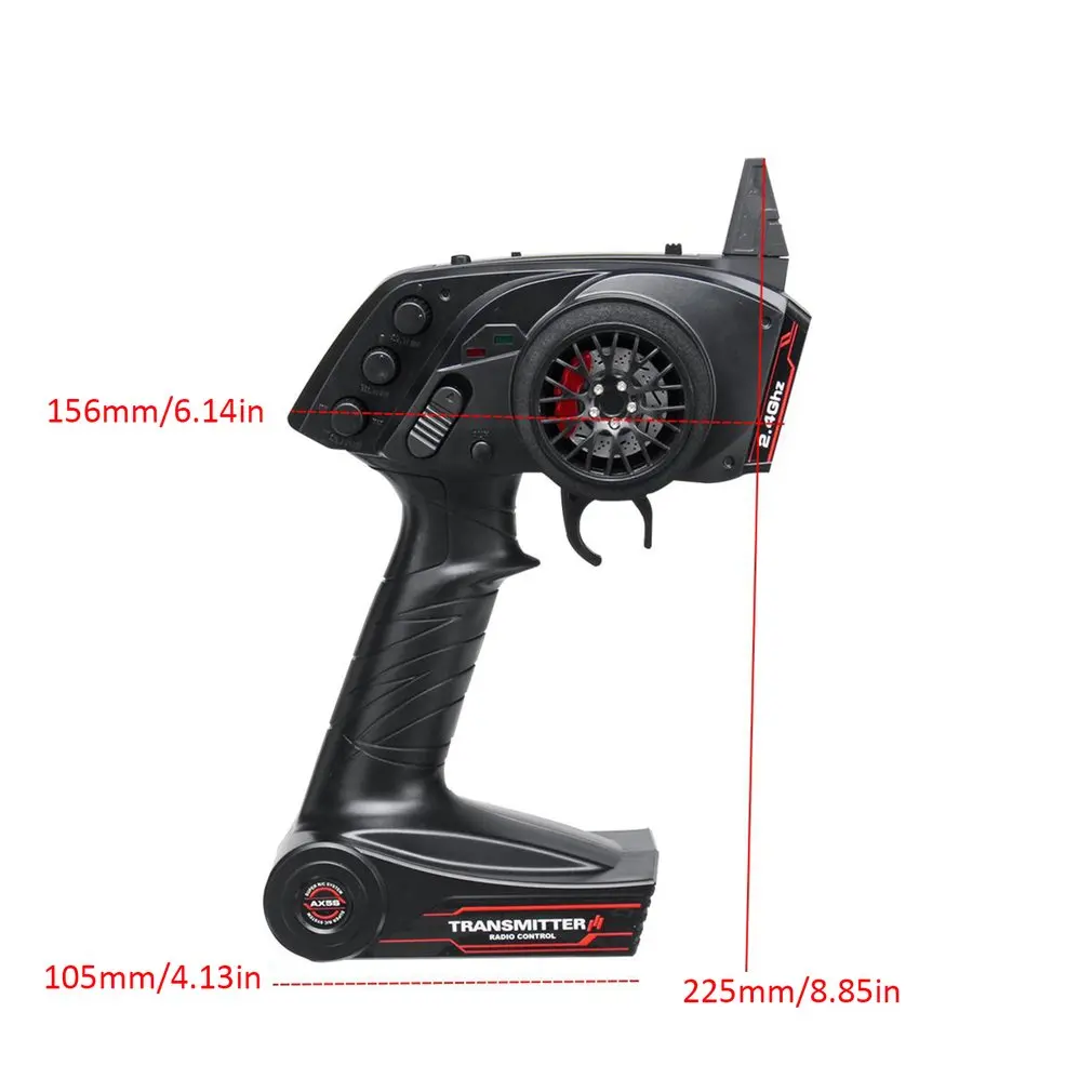 

For WPL B1 B24 B16 C24 1/16 4WD 6WD RC Car 3CH Radio Transmitter And Speed Change Gear Box Super Active Throttle Limit Range