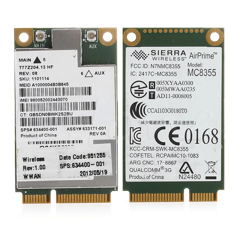 

Wireless Card for hp 2560P 2760P 8460W 8760W 8560W 3G GOBI3000UN2430 634400-001