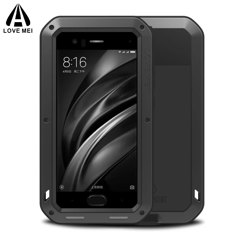 Алюминиевый металлический защитный чехол с полным покрытием корпуса для Xiaomi Mi 6 8