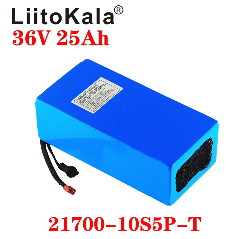 Аккумулятор для электрического велосипеда LiitoKala 36 В 25 Ач 21700 10S5P 1000 Вт|Батарея
