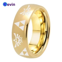 men women tungsten wedding ring dome band 8mm usa ring with laser engraved