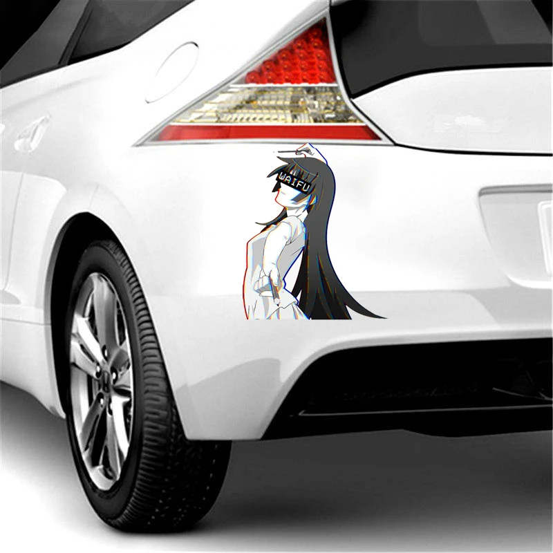 

Hot Personality Senjougahara Waifu Anime Car Sticker Laptop Windshield Bumper Motorcycle Decal Vinyl Scratches Waterproof PVC