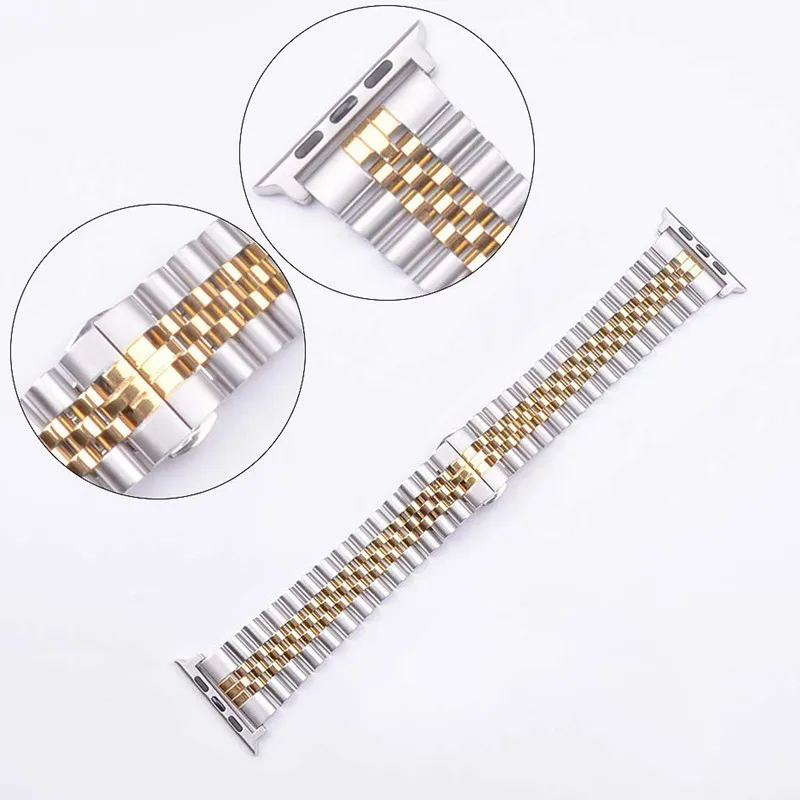 

Upgraded Version Strap For Apple Watch 6 Band SE 44mm 40mm iWatch Series 5 4 Stainless Steel Bracelet For Applewatch 3 42mm 38mm