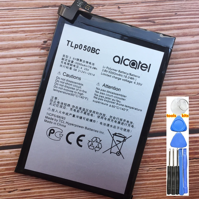 Новый Высокое качество 5000 мА/ч TLp050BC Батарея для Alcatel Pixi 4 плюс Мощность 5023F 5023E