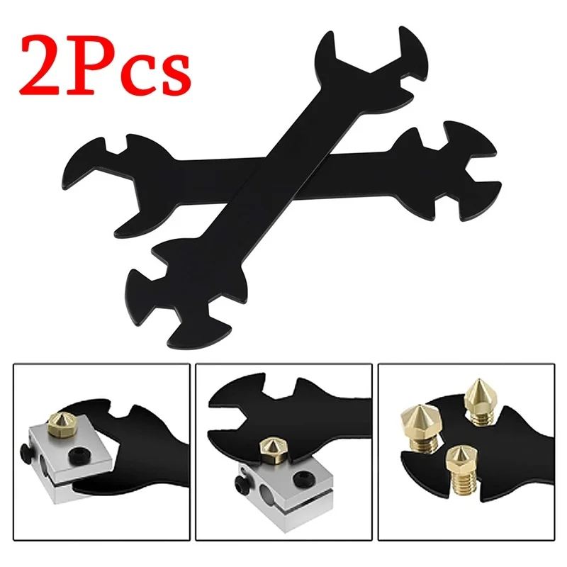 2Pcs/lot Multi-Function 5 In 1 Upgrade Wrench for Creality CR10 Ender 3 PRO MK8 MK10 V6 Nozzle Heater Block 3D Printer Parts 2pcs flashforge 3d printer mk10 heater block m7 thread for makerbot 2 dreamer creator 3d printer spare parts
