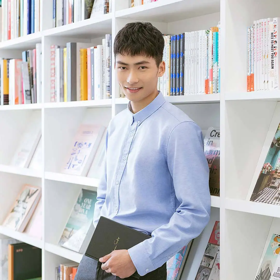 Мужская Однотонная рубашка из ткани Оксфорд 90Fun Повседневная дышащая хлопковая с