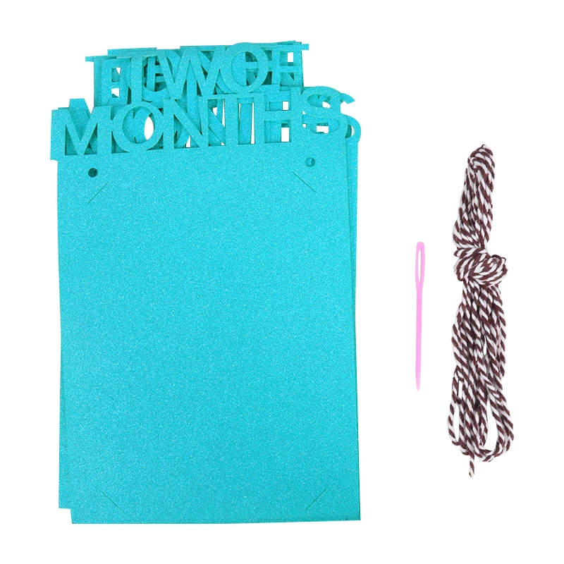 Бумажная гирлянда для новорожденных девочек и мальчиков 12 месяцев баннеры дня